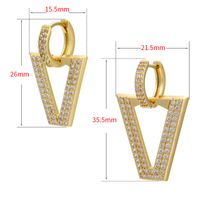 Wholesale Micro-studded Zircon Earrings Inverted Triangle Earrings Nihaojewelry main image 6