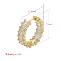 Wholesale Fashion Micro-inlaid Square Zircon Big Earrings Nihaojewelry main image 6
