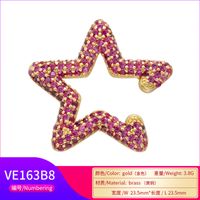 Wholesale Color Diamond Micro-inlaid Five-pointed Star Ear Clip Nihaojewelry main image 5