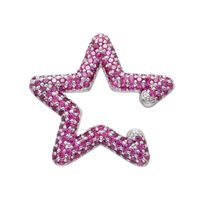 Wholesale Color Diamond Micro-inlaid Five-pointed Star Ear Clip Nihaojewelry main image 6