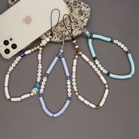 Alphabet Soft Ceramic Crystal Beads Eyes Short Mobile Phone Chain Wholesale Nihaojewelry main image 1