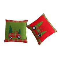 Wholesale New Flannel Embroidered Pillowcase Christmas Decorations Nihaojewelry main image 6