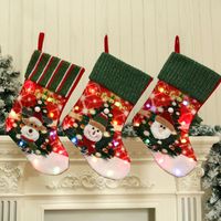 Wholesale New Large Led Luminous Christmas Socks Gift Bag Nihaojewelry main image 1