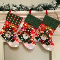 Wholesale New Large Led Luminous Christmas Socks Gift Bag Nihaojewelry main image 6