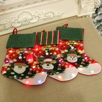 Wholesale New Large Led Luminous Christmas Socks Gift Bag Nihaojewelry main image 4