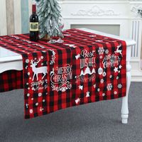 Wholesale Christmas Decorations Polyester-cotton Plaid Table Runner Nihaojewelry main image 3