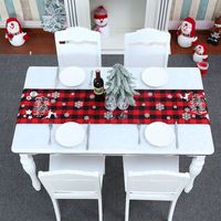 Wholesale Christmas Decorations Polyester-cotton Plaid Table Runner Nihaojewelry main image 5