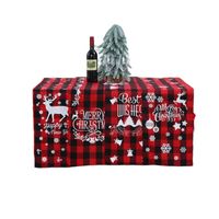 Wholesale Christmas Decorations Polyester-cotton Plaid Table Runner Nihaojewelry main image 6