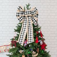 Wholesale  Lattice Three-color Ribbon Bow Christmas Decoration Nihaojewelry main image 5