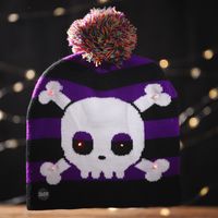 Wholesale New Luminous Skull Ghost Knitted Hat Nihaojewelry main image 4