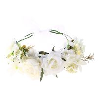 Multi-delicate Europe And America Cross Border Fashion Women's Artificial Flower Garland Christmas Hair Accessories Hair Band Factory Wholesale sku image 2