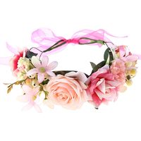 Multi-delicate Europe And America Cross Border Fashion Women's Artificial Flower Garland Christmas Hair Accessories Hair Band Factory Wholesale sku image 3