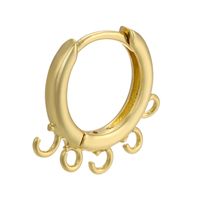 Wholesale Nouvelles Boucles D&#39;oreilles En Zircone Micro-incrusté Lune Pendentif Petit Cercle Nihaojewelry sku image 1