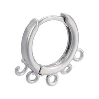 Wholesale New Small Circle Pendant Moon Micro-inlaid Zircon Earrings Nihaojewelry sku image 2