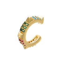 Diamant Coloré Dents De Loup Géométrique Oreille Os Clip En Gros Nihaojewelry sku image 1