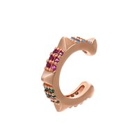 Colored Diamond Wolf Teeth Geometric Ear Bone Clip Wholesale Nihaojewelry sku image 3
