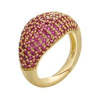 Wholesale New Color Diamond Opening Adjustable Wide Face Thick Ring Nihaojewelry sku image 4