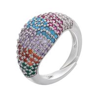 Wholesale New Color Diamond Opening Adjustable Wide Face Thick Ring Nihaojewelry sku image 7