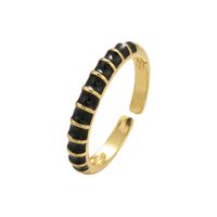 Wholesale Fashion Contrast Color Opening Adjustable Copper Ring Nihaojewelry sku image 5