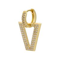 Wholesale Micro-studded Zircon Earrings Inverted Triangle Earrings Nihaojewelry sku image 2