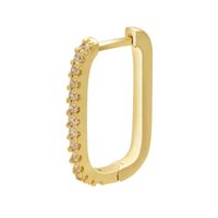 Vente En Gros Boucles D&#39;oreilles Rectangulaires Simples En Diamants Colorés Micro-incrustés Nihaojewelry sku image 1