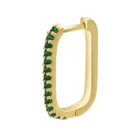 Vente En Gros Boucles D&#39;oreilles Rectangulaires Simples En Diamants Colorés Micro-incrustés Nihaojewelry sku image 4