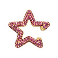 Wholesale Color Diamond Micro-inlaid Five-pointed Star Ear Clip Nihaojewelry sku image 17