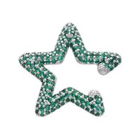 Gros Couleur Diamant Micro-incrusté Étoile À Cinq Branches Clip D'oreille Nihaojewelry sku image 20