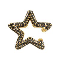 Gros Couleur Diamant Micro-incrusté Étoile À Cinq Branches Clip D'oreille Nihaojewelry sku image 21