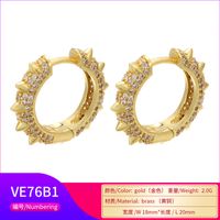 Fashion Constellation Plating Copper Artificial Gemstones Earrings sku image 1