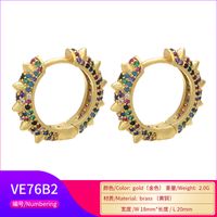 Fashion Constellation Plating Copper Artificial Gemstones Earrings sku image 3