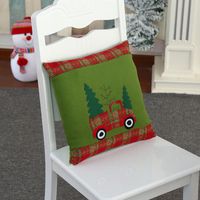 Wholesale New Flannel Embroidered Pillowcase Christmas Decorations Nihaojewelry sku image 2