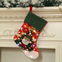 Wholesale New Large Led Luminous Christmas Socks Gift Bag Nihaojewelry sku image 2