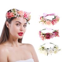 Multi-délicat Europe Et En Amérique Croix Frontière Mode Femmes De Fleur Artificielle Guirlande De Noël Accessoires Cheveux Bande De Cheveux Usine En Gros main image 2