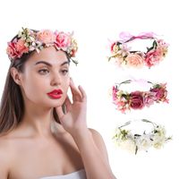 Multi-delicado Europa Y América Cruz Frontera Moda Mujer Artificial Flor Garland Navidad Accesorios Para El Cabello Banda Para El Cabello Venta Al Por Mayor main image 3