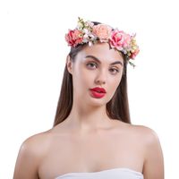 Multi-delicate Europe And America Cross Border Fashion Women's Artificial Flower Garland Christmas Hair Accessories Hair Band Factory Wholesale main image 5