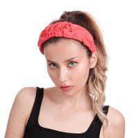 Creative New Chiffon Pleated Fabric Spring And Summer Simplicity With Gold Flash Wide Brim Hair Band Non-slip All-matching Headband main image 4