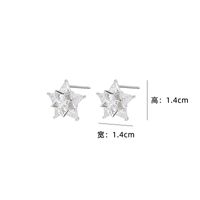 Wholesale Fashion Zircon Inlaid Five-pointed Star Copper Stud Earrings Nihaojewelry main image 9