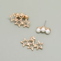 Pearl Five-pointed Star Korean Style Earrings Wholesale Jewelry Nihaojewelry main image 3