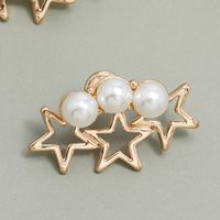 Pearl Five-pointed Star Korean Style Earrings Wholesale Jewelry Nihaojewelry main image 4