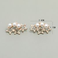 Pearl Five-pointed Star Korean Style Earrings Wholesale Jewelry Nihaojewelry main image 5