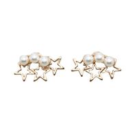 Pearl Five-pointed Star Korean Style Earrings Wholesale Jewelry Nihaojewelry main image 6