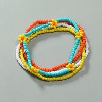 زهرة الحلوى اللون الأرز حبة بسيطة سوار 4-قطعة مجموعة المجوهرات بالجملة Nihaojewelry main image 1