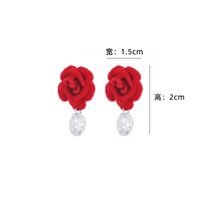 Wholesale Fashion Red Flower Large Zircon Earrings Nihaojewelry main image 9