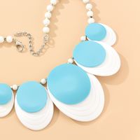 Wholesale Retro Double Layer Glossy Resin Necklace Nihaojewelry main image 5