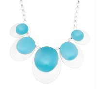 Wholesale Retro Double Layer Glossy Resin Necklace Nihaojewelry main image 6