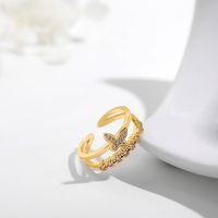 Wholesale Fashion Alloy Hollow Butterfly Diamond Ring Nihaojewelry main image 3
