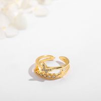 Wholesale Fashion Alloy Hollow Butterfly Diamond Ring Nihaojewelry main image 4