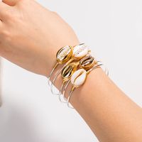 Großhandel Schmuck Mehrfarbige Muschelperle Offenes Armband Nihaojewelry main image 5