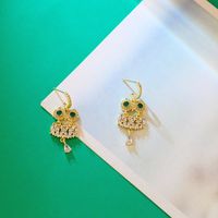 Fashion Creative Zircon Animal Owl Earrings Wholesale Nihaojewelry main image 5